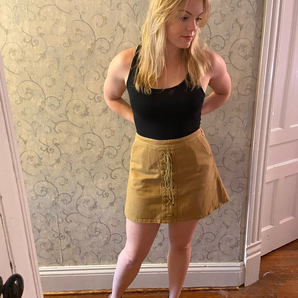 FINAL SALE Corduroy Tan skirt